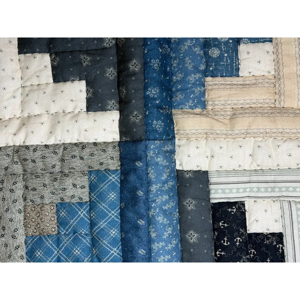 Pottery Barn Grayson Reversible Patchwork Quilted Euro Sham 26x26 Sample